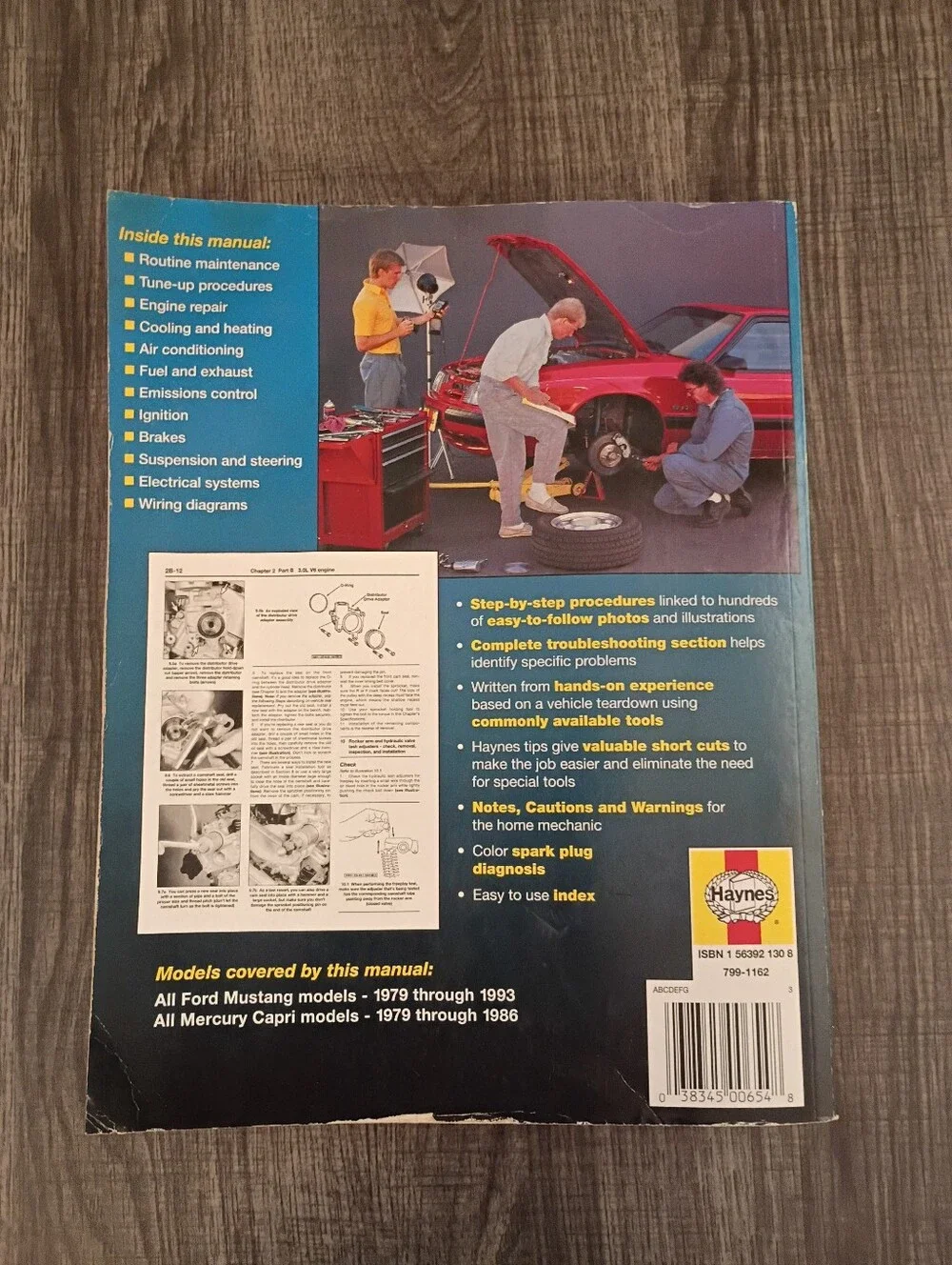 Hanes Blue Cover with Red Car Haynes Repair Manual Style